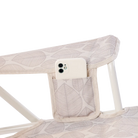 Kickback Rocker, Soft Neutral Leaf, Phone Pocket Detail