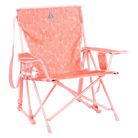 Kickback Rocker, Soft Pink Leaf, Front Left Angled