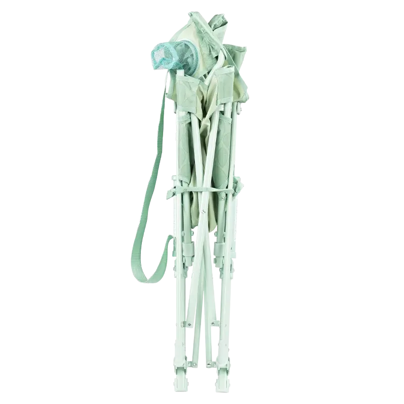 Kickback Rocker, Pastel Green Leaf, Collapsed