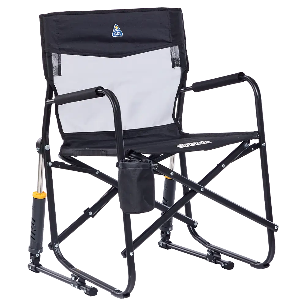 Side angle of black freestyle rocker elite.