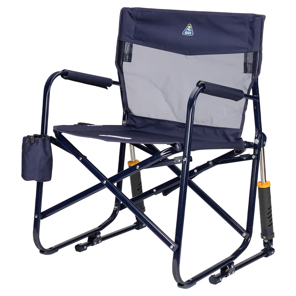 Side angle of rich blue freestyle rocker elite.