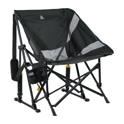 Front right view of the Dark Charcoal Pod Rocker Elite.