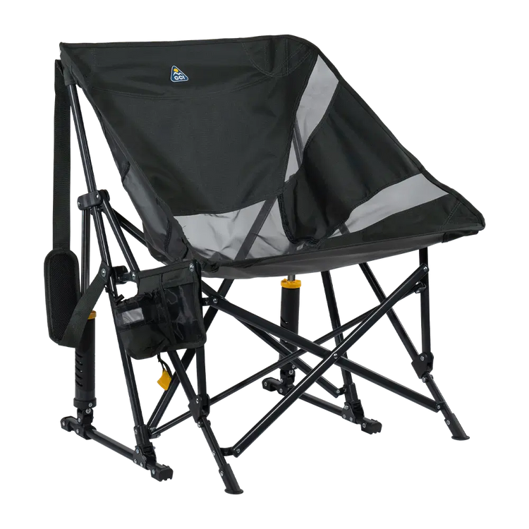 Front right view of the Dark Charcoal Pod Rocker Elite.