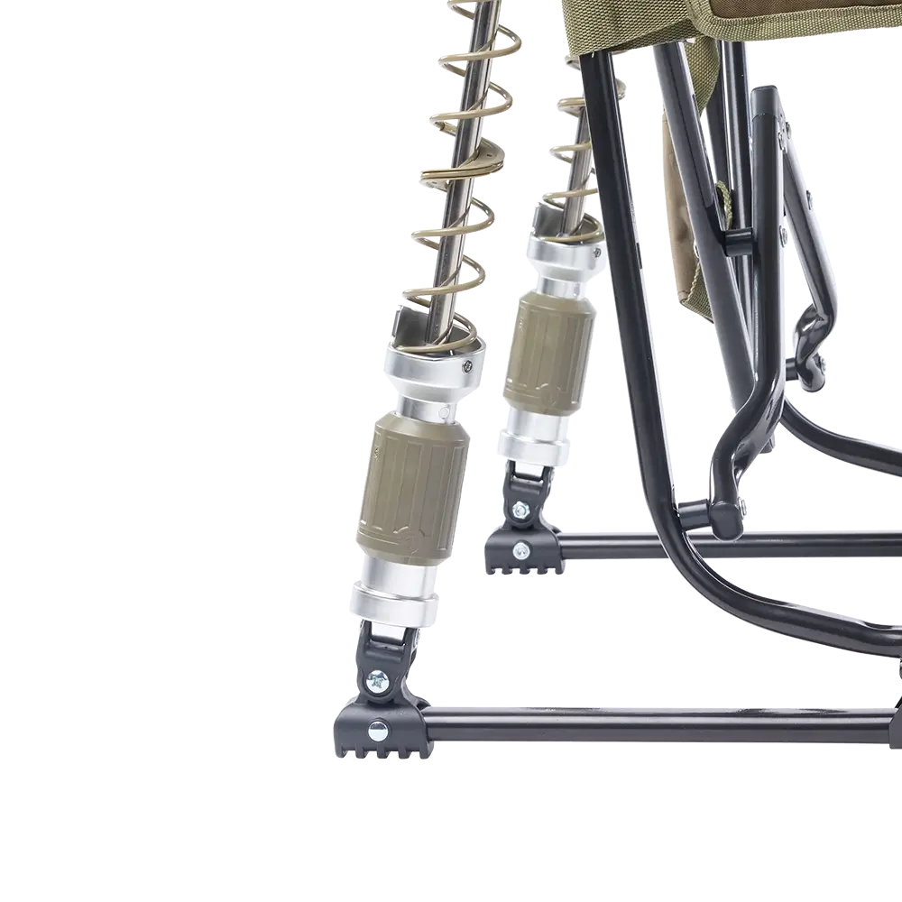 Spring-Action Shocks on the Aged Fatigue Stowaway Rocker. 