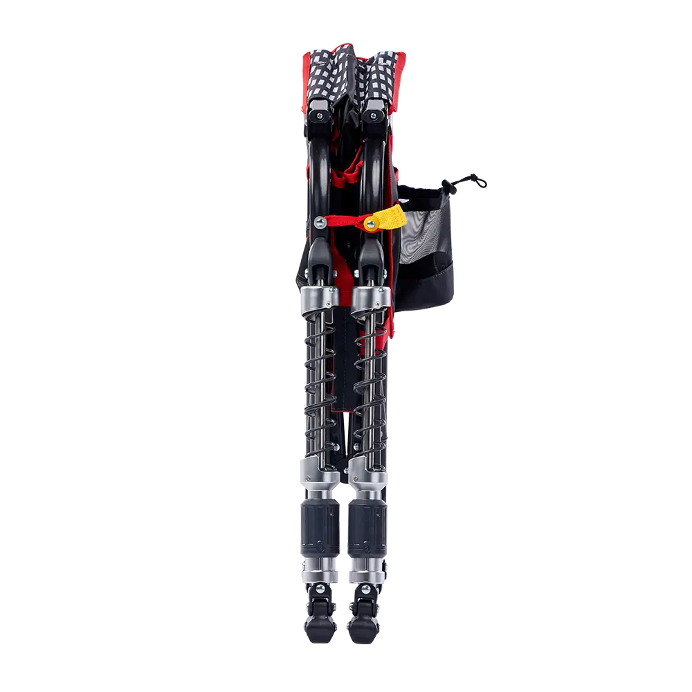 Folded view of the Charcoal Racing Stowaway Rocker. 