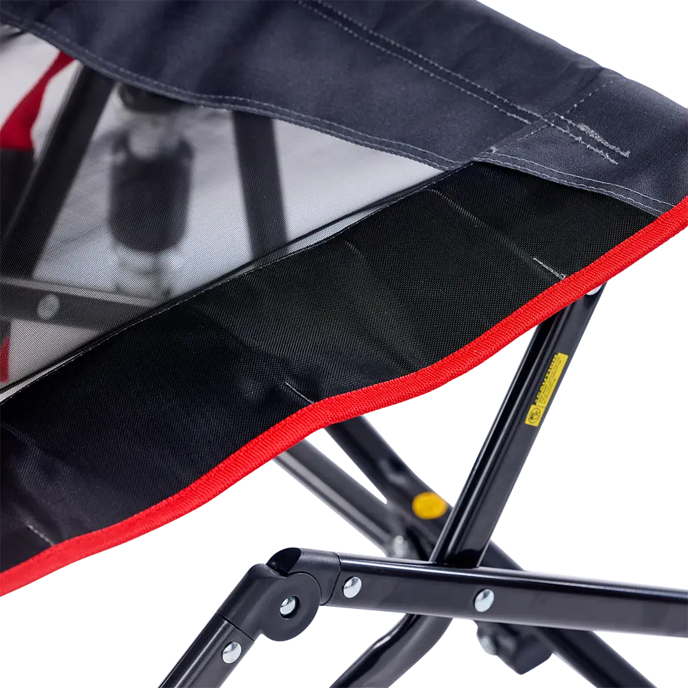 Infinity Comfort Edge on the Charcoal Racing Stowaway Rocker. 