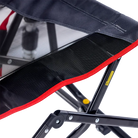 Infinity Comfort Edge on the Charcoal Racing Stowaway Rocker. 