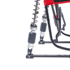 Spring-Action Shocks on the Charcoal Reacing Stowaway Rocker. 