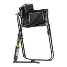 Black GCI Outdoor Freestyle Rocker XL in folded position, showing off its compact design and easy-carry structure.