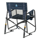 Rear view of GCI Outdoor Freestyle Rocker showing mesh backrest and storage pouch.