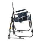 Side view of GCI Outdoor Freestyle Rocker XL with labeled side storage and shock absorbers.