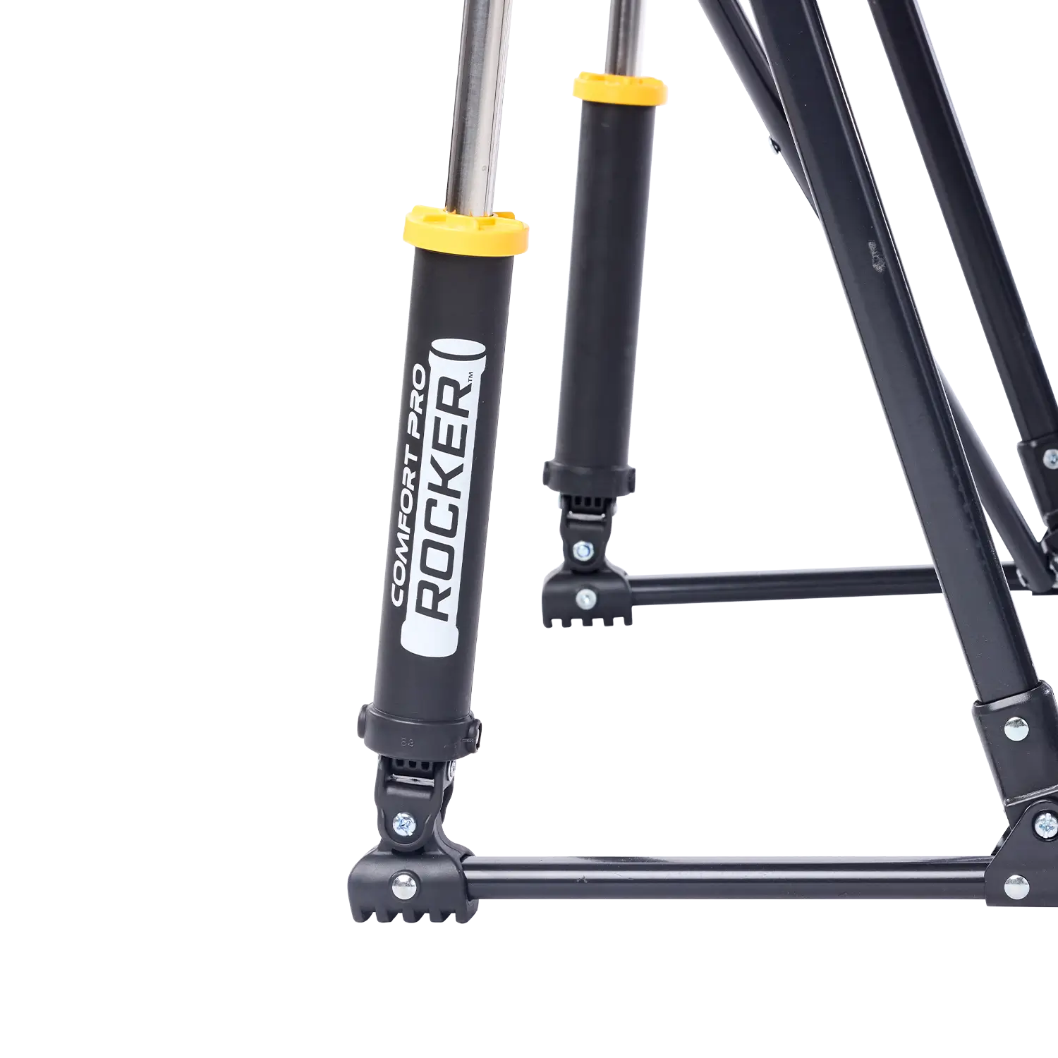 Spring-Action shocks of the Heathered Age Fatigue Comfort Pro Rocker XL. 