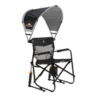 A black sunshade accessory attached to a freestyle rocker elite. 