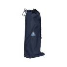 A indigo sunshade accessory inside a storage bag. 