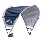 Front angle of the indigo sunshade accessory. 