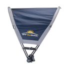 Side angle of the indigo sunshade accessory. 