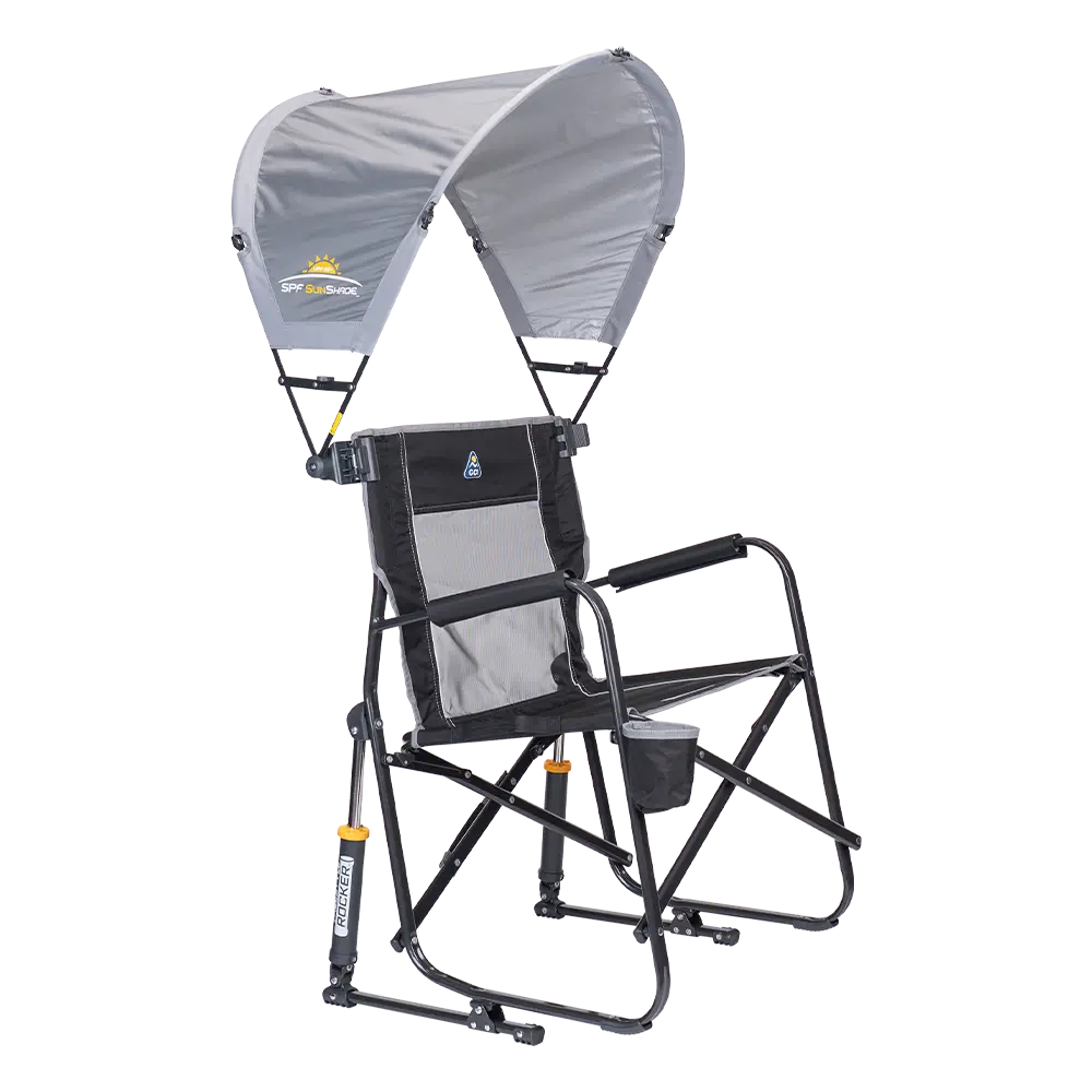 A mercury sunshade accessory attached to a freestyle rocker. 