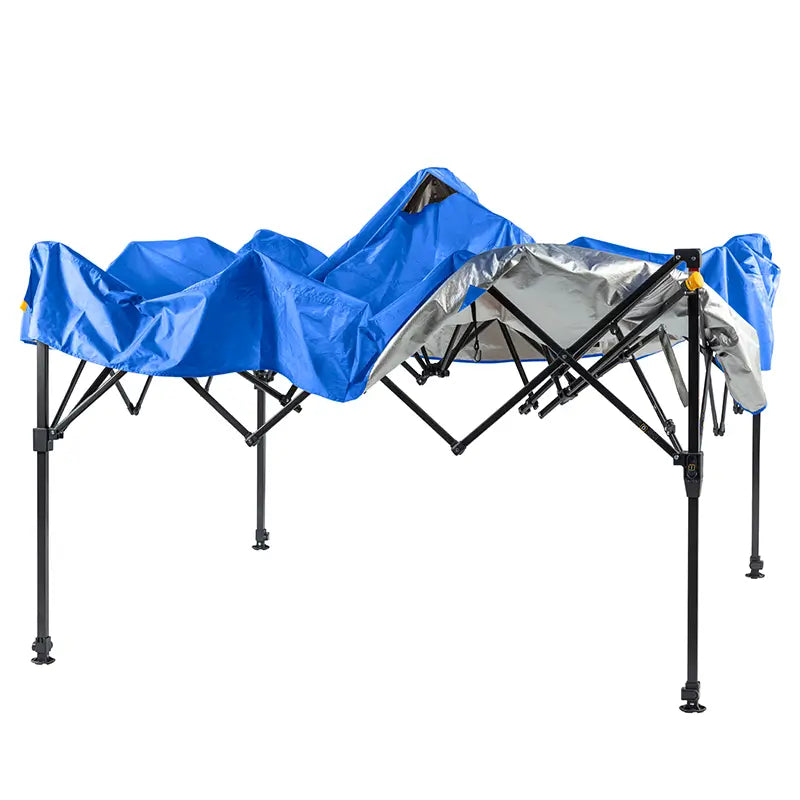 LevrUp Canopy, Royal Blue, Full View Unfolding