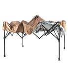 LevrUp Canopy, Tan, Full View Unfolding