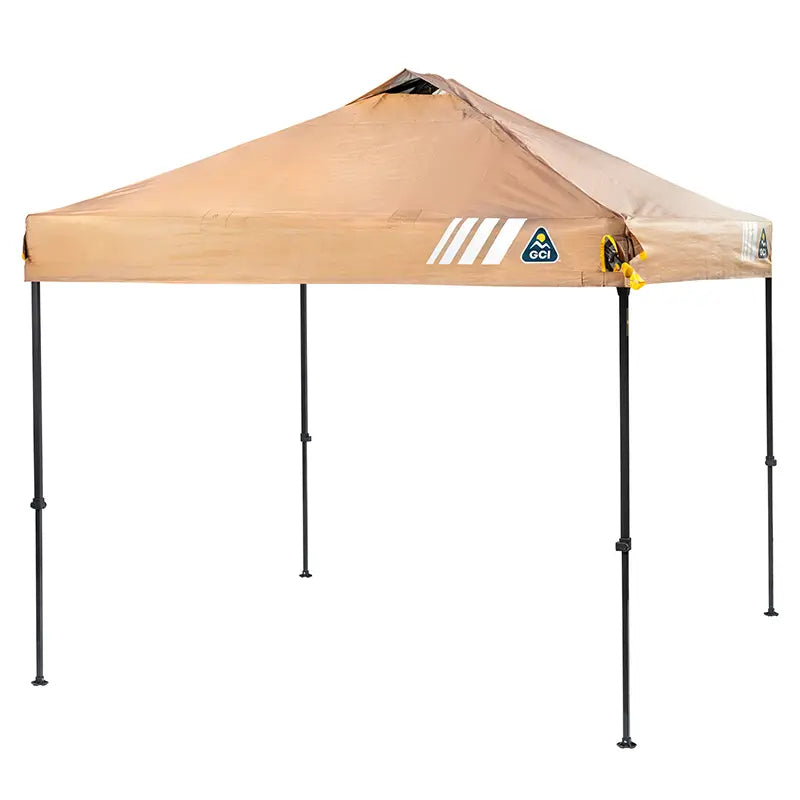 LevrUp Canopy, Tan, Full View Open