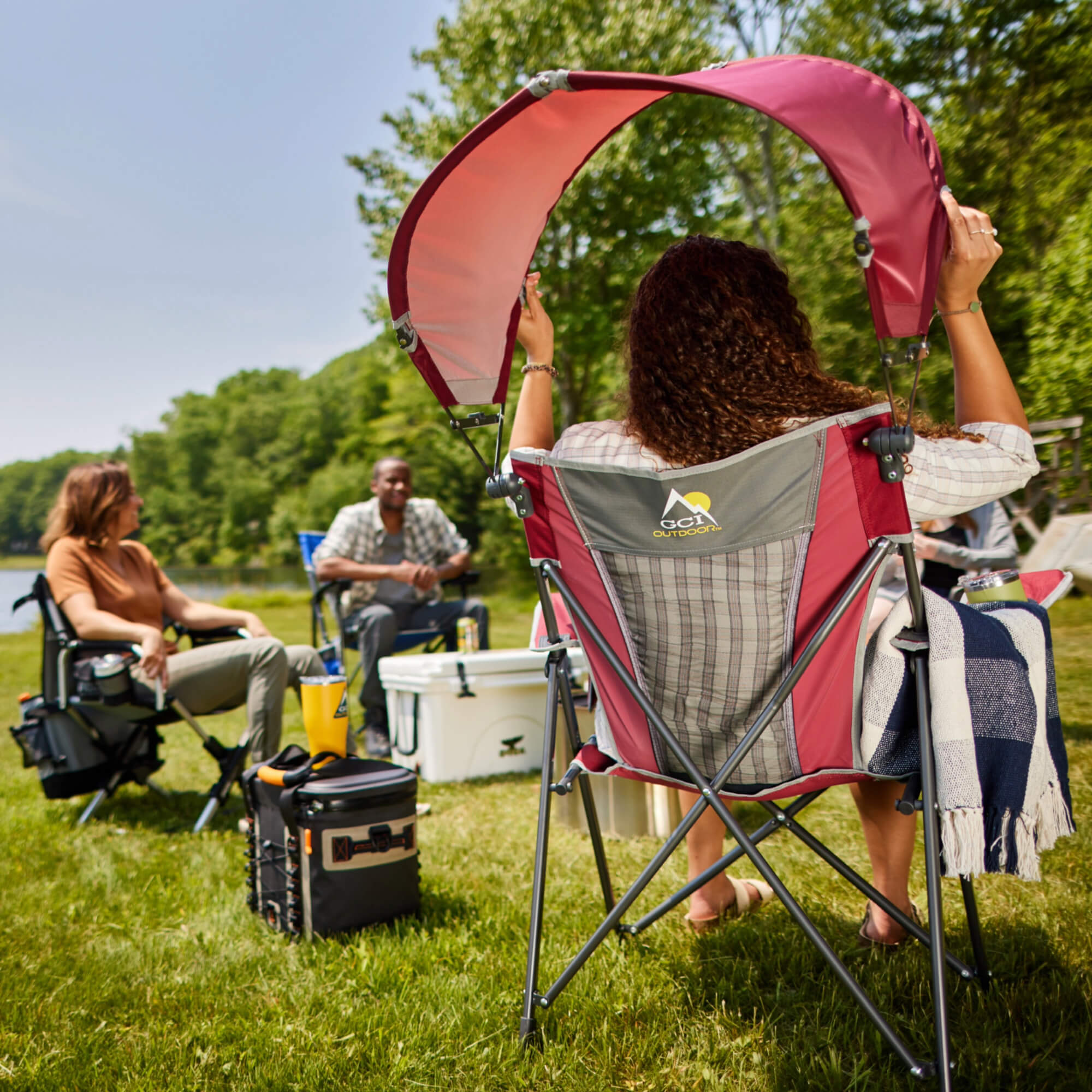 Fold up chair with canopy best sale