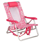 Backpack Beach Chair, Floral Sport Pink, Front Right Angled