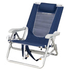 Backpack Beach Chair, Nautical Blue, Front Left Angled