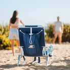 Backpack Beach Chair, Nautical Blue, Lifestyle 1