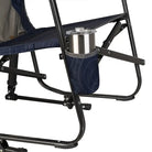 FirePit Rocker, Navy Topo, Cup Holder Detail