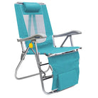 Legz Up Lounger Beach Chair, Heathered Seafoam, Front Legs Down