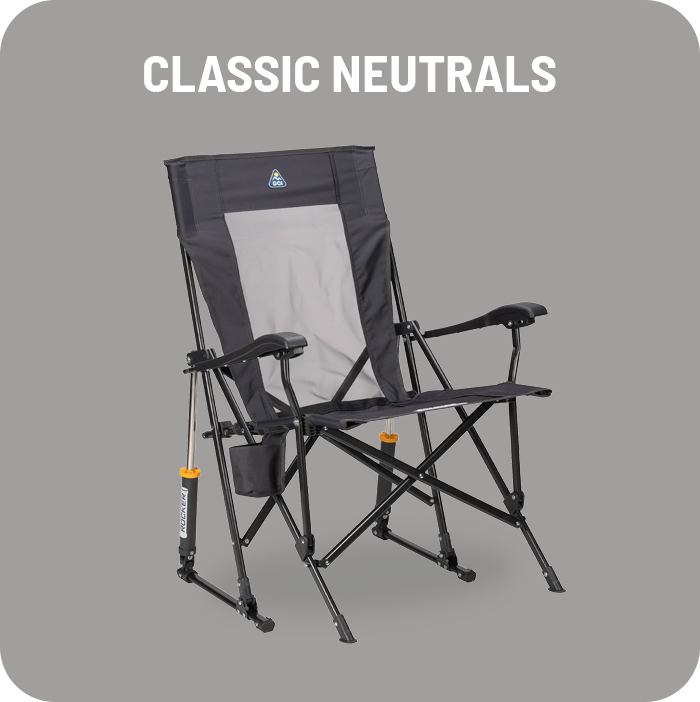 A dark charcoal roadtrip rocker with "Classic Neutral" text above it. 