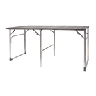 Slim-Fold Table, Black Chrome, Front