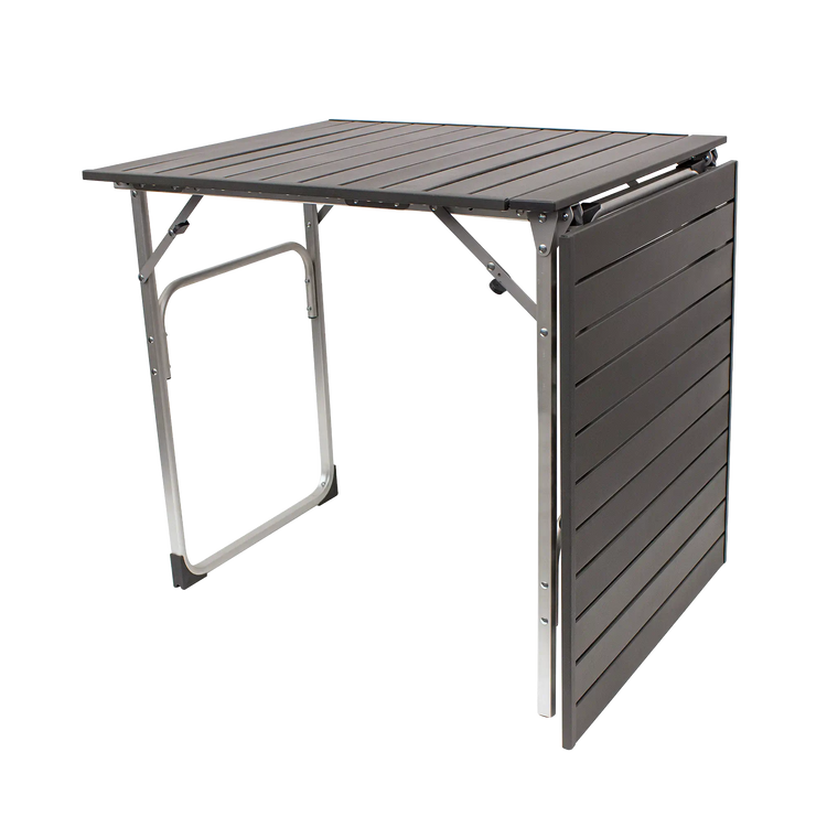 Slim-Fold Table XL, Black Chrome, Half Fold Standing