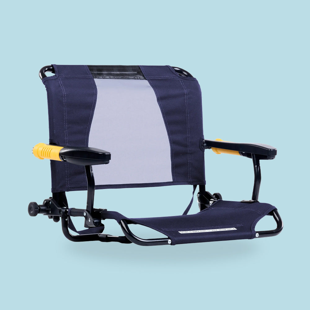 A Stadium Rock-Cliner in front of a blue background. 