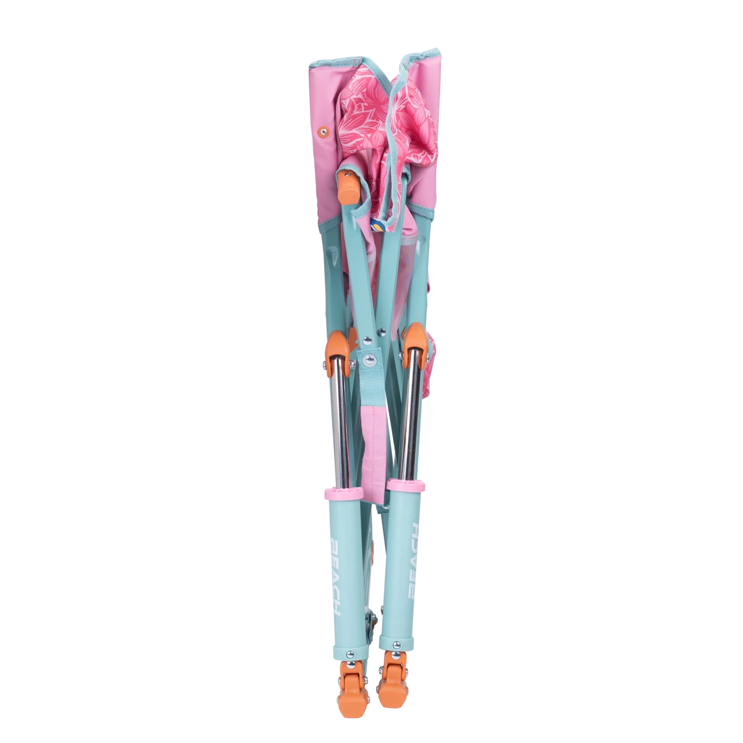 The pink lotus Beach Rocker folded up. 