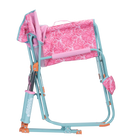 Side angle of the folded Beach Rocker in pink lotus print.