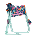 Side angle of the folded Beach Rocker in tropical escape print.
