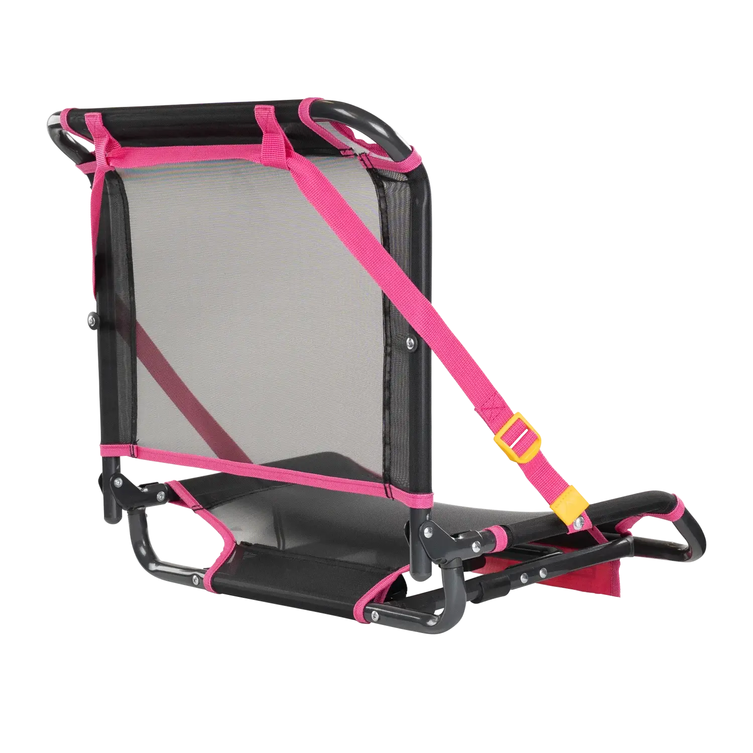 Back right view of the sport pink Big Comfort Stadium Chair 2.0. 