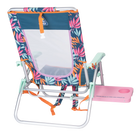 Back right angle of the Big Surf with Slide Table in tropical escape print.