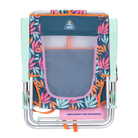Back angle of the folded Big Surf with Slide Table in tropical escape print.