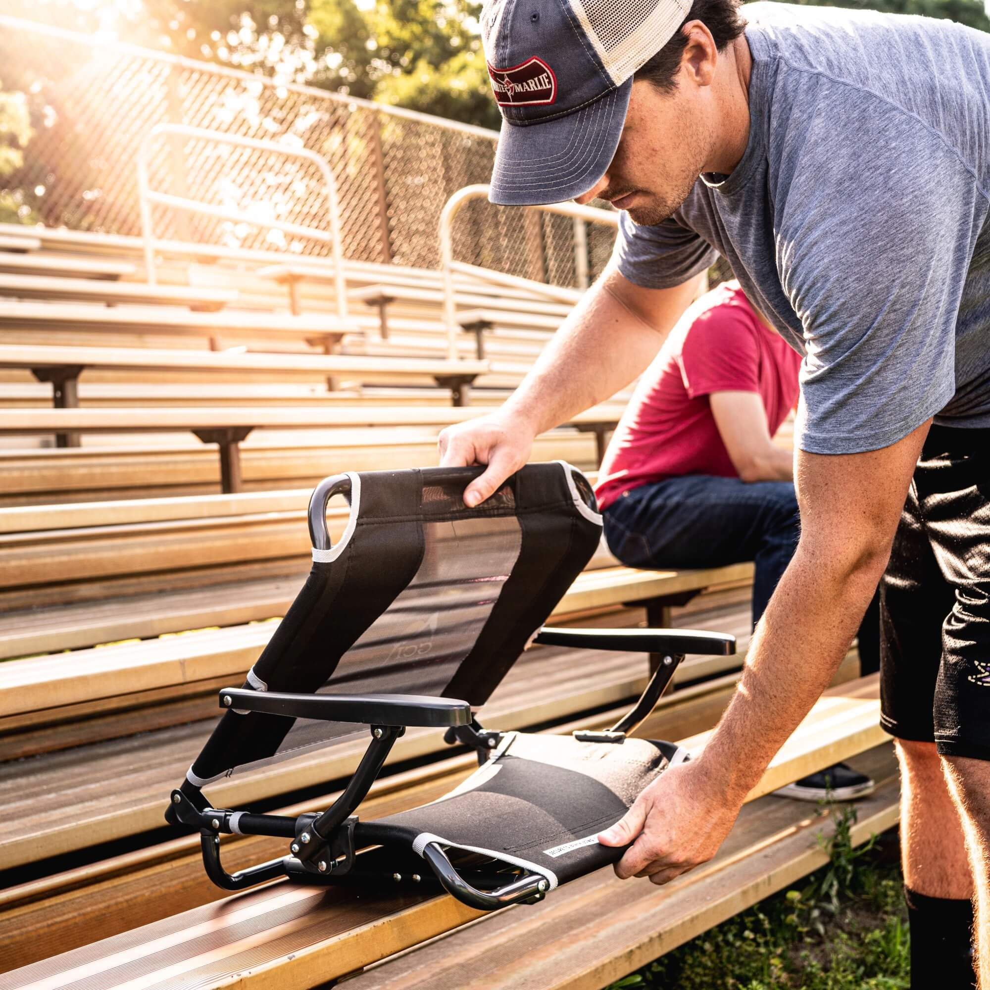 Outdoor baseball chair sale