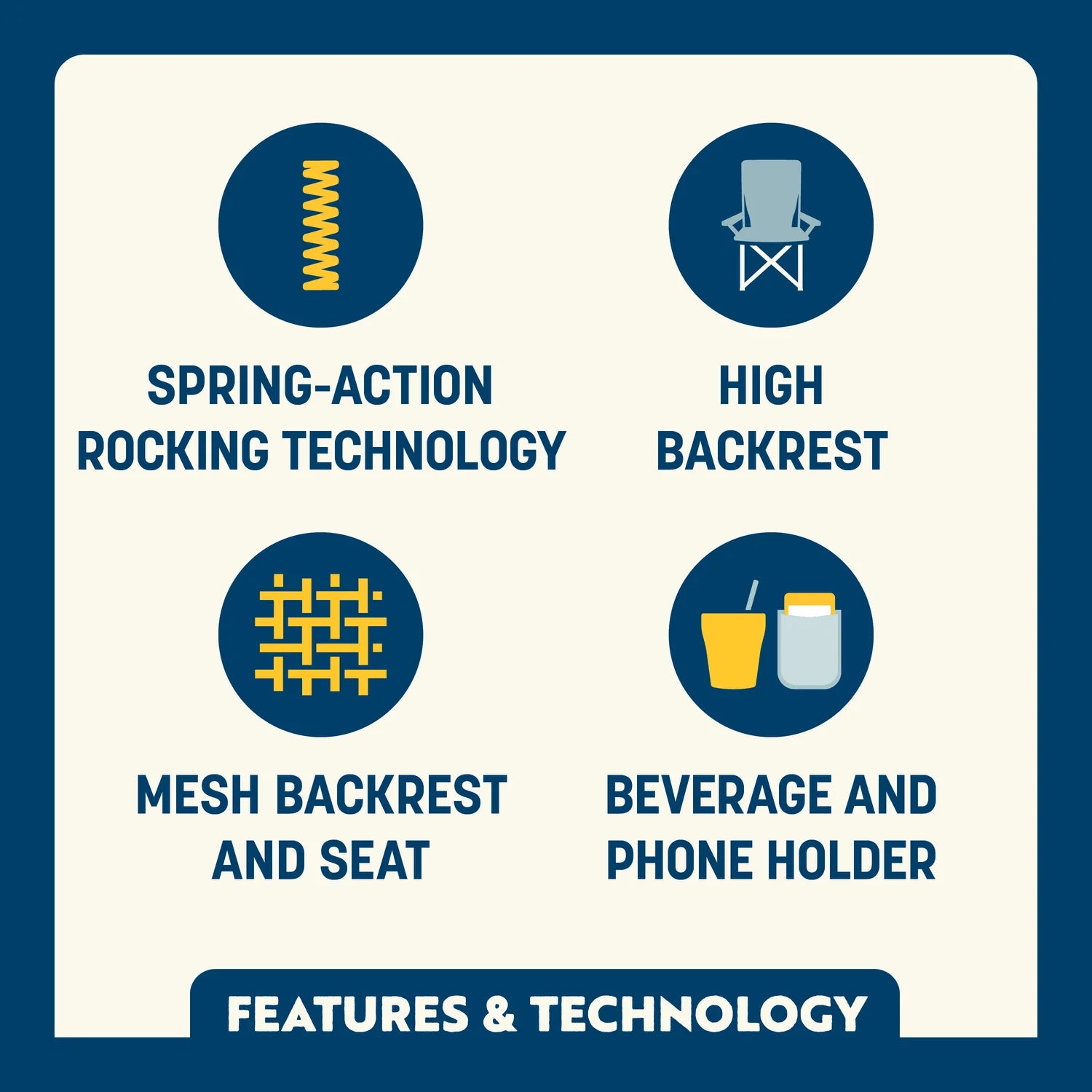 Breeze Rocker, Black, Features and Technology Infographic