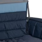 Close up view of the quilted fabric on the indigo Comfort Pro Insulated Rocker.