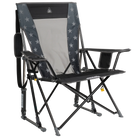 Front right angle of the Americana black comfort pro rocker.