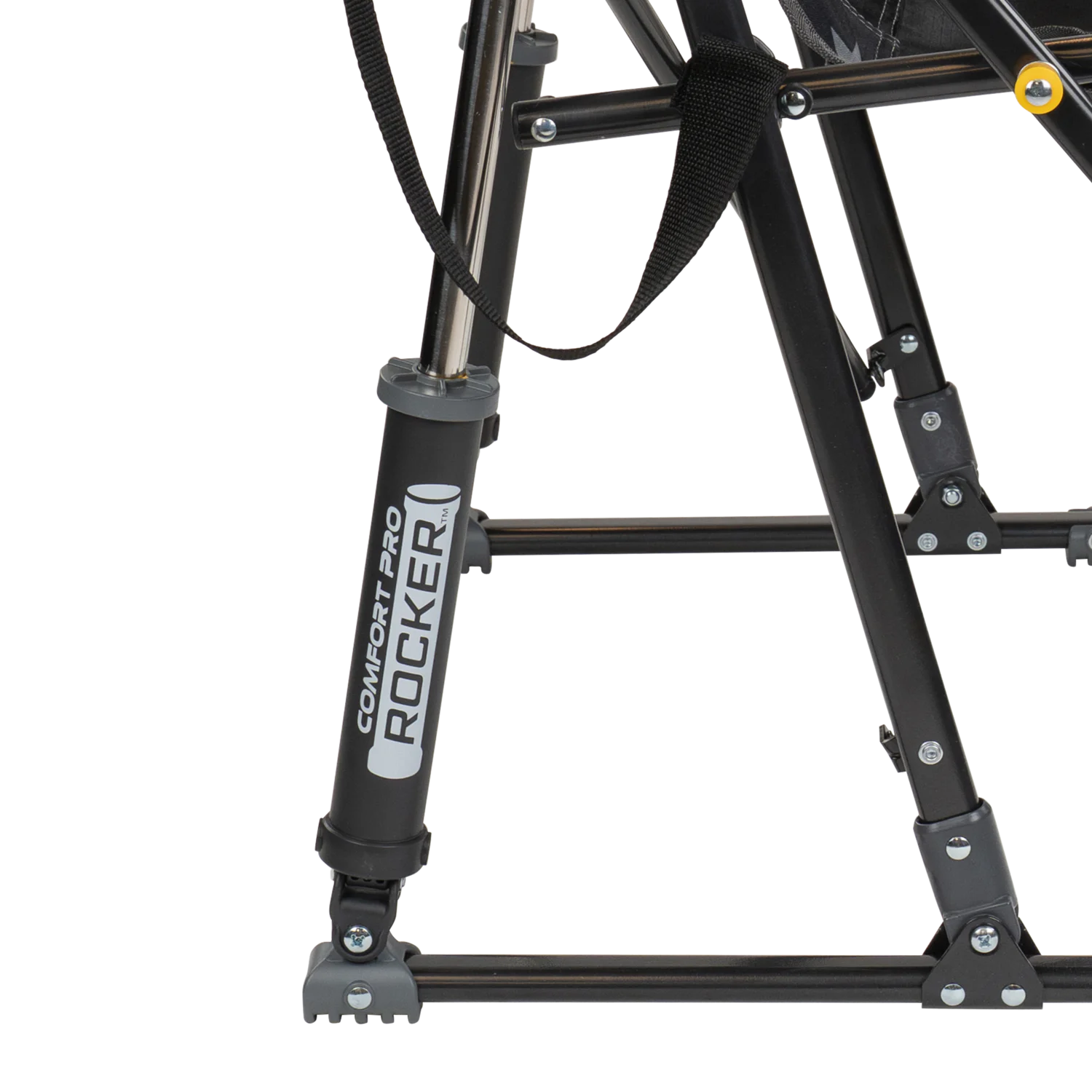 Spring-action rockers on the Americana black comfort pro rocker.