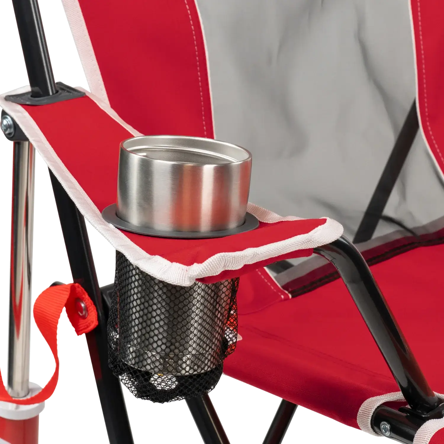 Cup holder of University of Nebraska Comfort Pro Rocker.