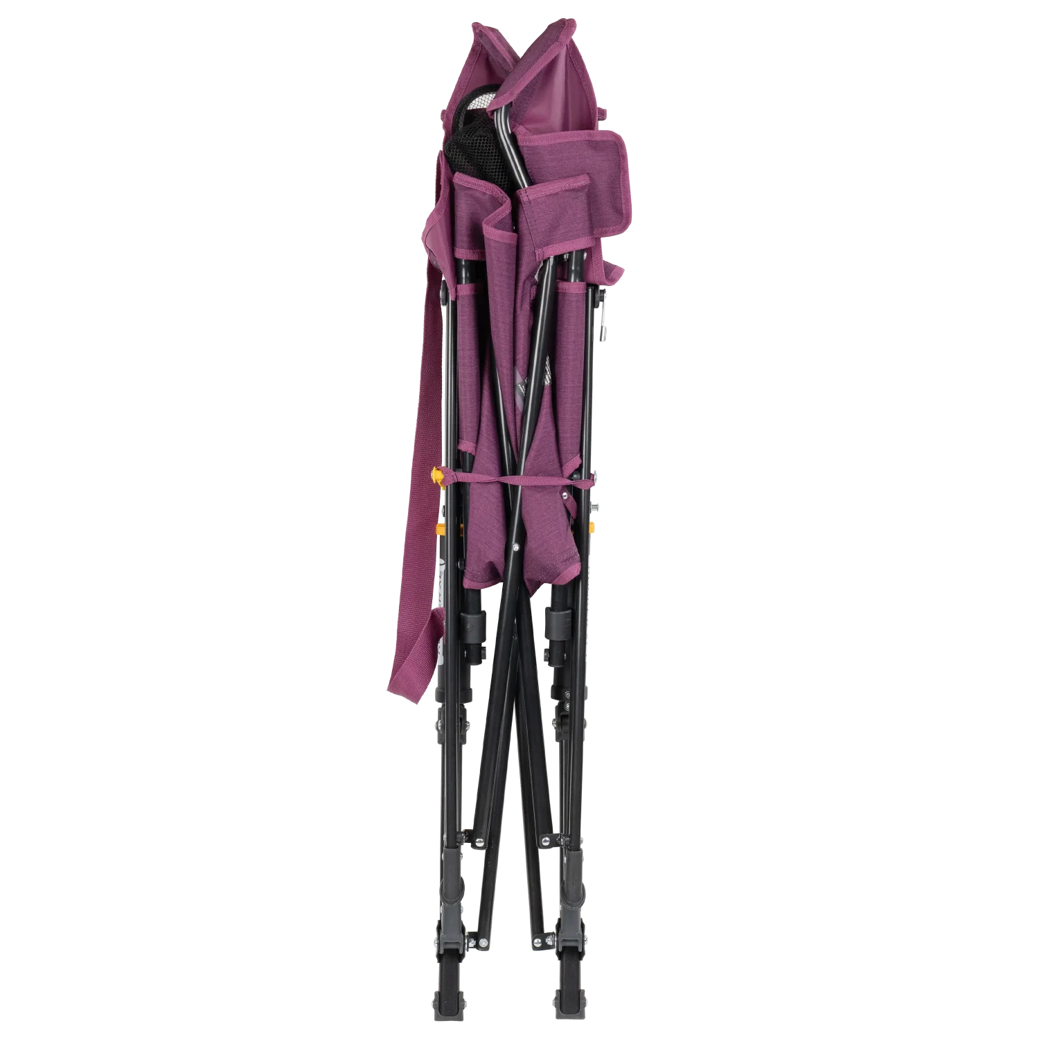 Front view of the folded heathered berry Comfort Pro Rocker XL.