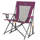 Front left view of the heathered berry Comfort Pro Rocker XL.