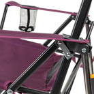 Close-up of the safety lock on the heathered berry Comfort Pro Rocker XL.