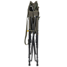 Front view of the folded heathered olive Comfort Pro Rocker XL.